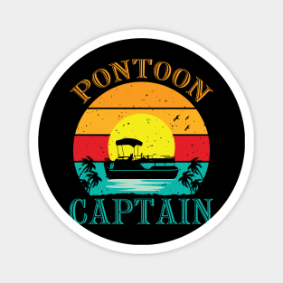 Vintage Style Pontoon Captain Funny Pontoon Boat Lovers Magnet